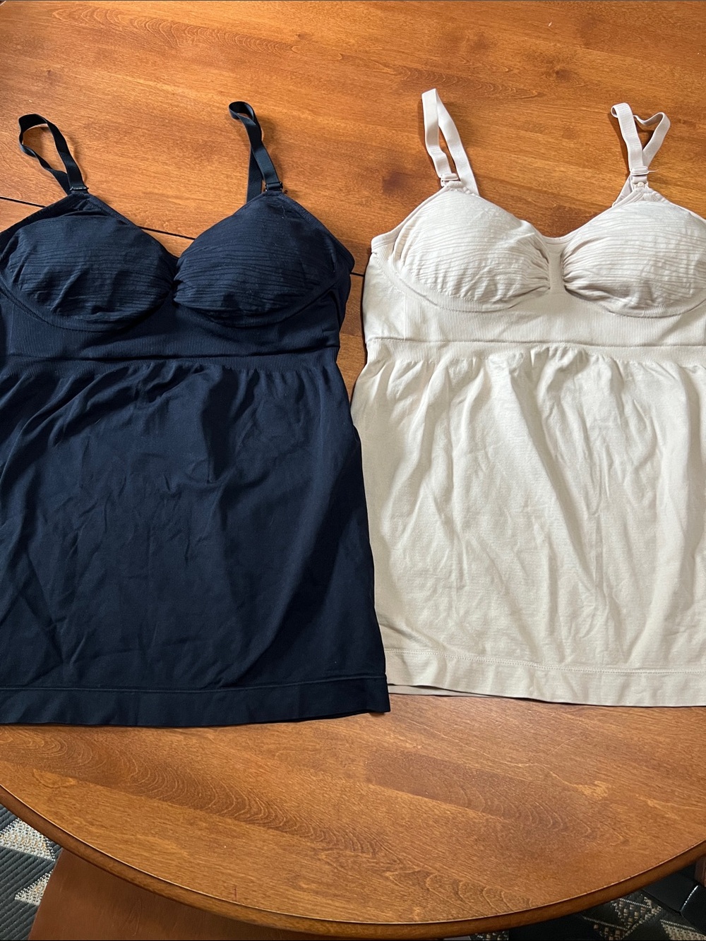 Seamless Support Nursing Cami Bra Top - Black and Cream